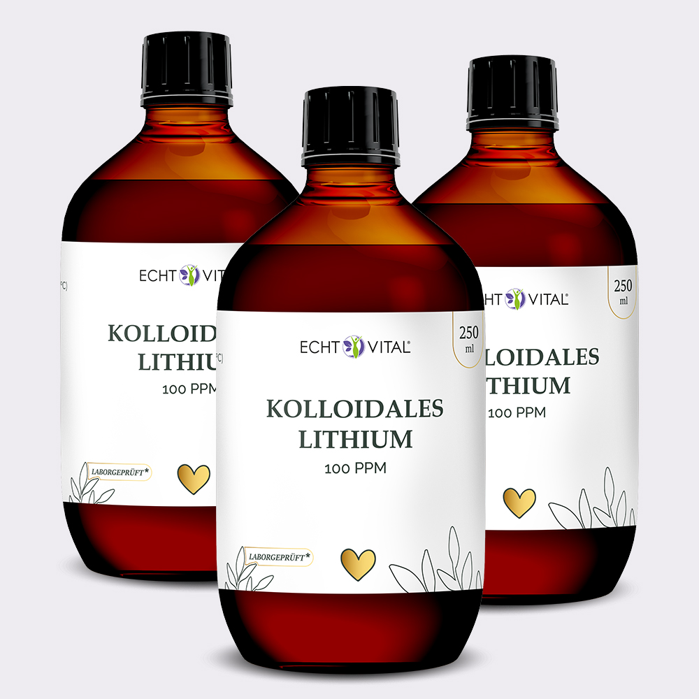 Kolloidales Lithium 100 ppm - 3 x 250 ml - Jetzt neu!