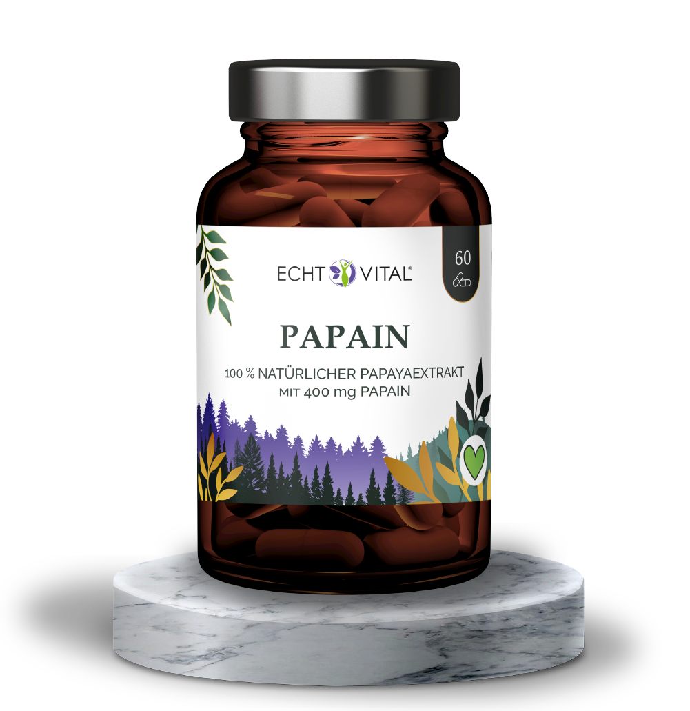Papain - 1 Glas mit 60 Kapseln