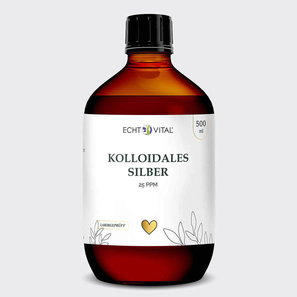 Kolloidales Silber 25 ppm - 1 Flasche mit 500 ml - Jetzt neu und verbessert!